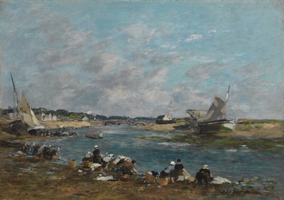 Lavandières sur un des bras de la Touques, 1866 - Eugene Louis Boudin
