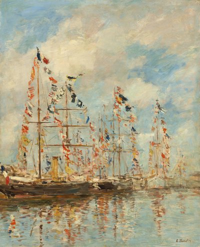 Bassin de yachts à Trouville-Deauville, probablement 1895-1896 - Eugene Louis Boudin