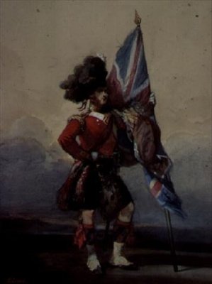 Un enseigne des 75ème Highlanders - Eugene Louis Lami