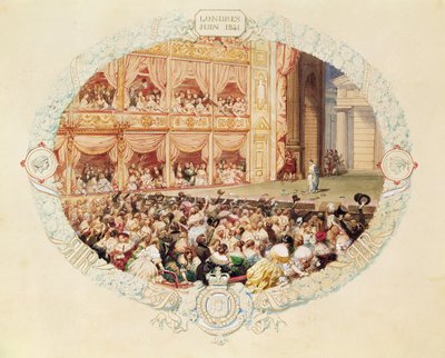 Intérieur du théâtre de Sa Majesté, fin de la saison de 1841 - Adieu Mlle Rachel - Eugene Louis Lami
