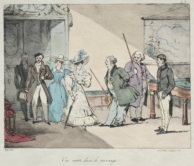 La vie du château : Une visite dans le voisinage - Eugene Louis Lami