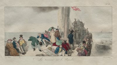 Souvenirs de Londres : Traversée en bateau à vapeur, 1826 - Eugene Louis Lami