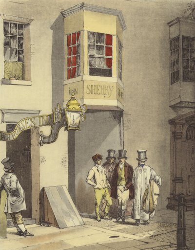 Auberge et maison de poste - Eugene Louis after Lami