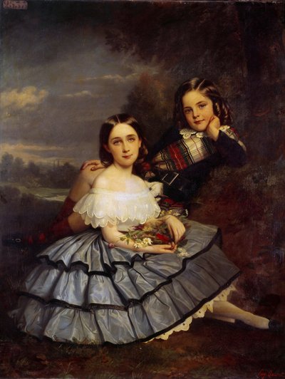 Portrait de Noémie (1847-1916) et Henri Pecquet du Bellet - Eugene Quesnet