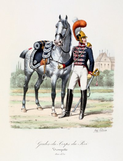 Gardes-du-Corps du Roi, Trompette, vers 1820-30 - Eugene Titeux
