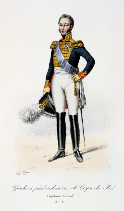 Gardes à pied ordinaires du Corps de Roi, Capitaine-Colonel, 1817-30 - Eugene Titeux
