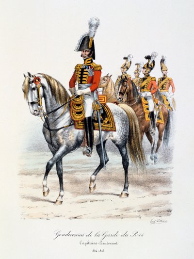 Gendarmes de la Garde du Roi, Capitaine-Lieutenant, 1814-15 - Eugene Titeux