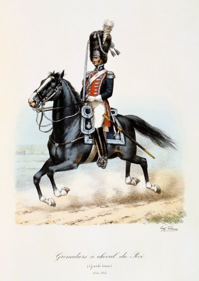 Grenadiers à cheval du Roi, Grande Tenue, 1814-15 - Eugene Titeux