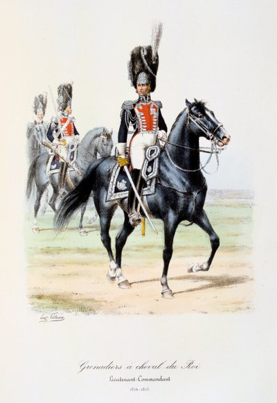Grenadiers à Cheval du Roi, Lieutenant-Commandant, 1814-15 - Eugene Titeux