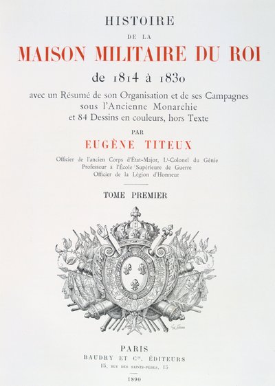 Page de titre, 1814-1830 - Eugene Titeux
