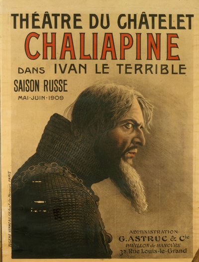 Affiche pour la Saison Russe au Théâtre du Châtelet, 1909 - Eugene Verneau