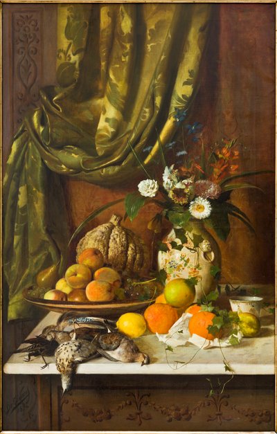 Fleurs, fruits et gibier - Eugenio De Giacomi