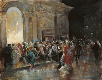 Arrivée au théâtre lors d