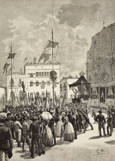 Inauguration du monument à Victor Emmanuel II (1820-1878), premier roi d