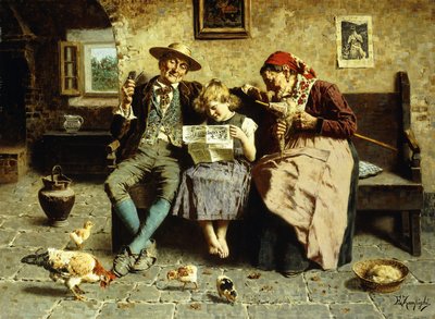 La Lecture des Nouvelles - Eugenio Zampighi