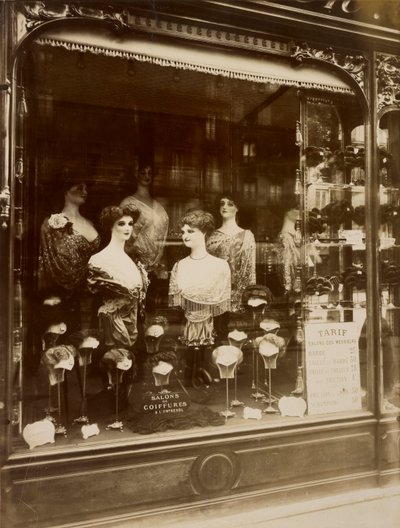 Étude de la boutique du coiffeur - Eugène Atget