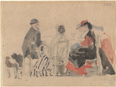 Conversation sur la plage - Eugène Boudin