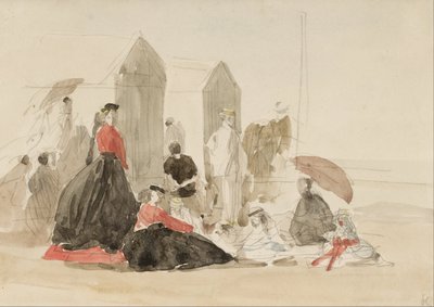 Crinolines et cabines - Eugene Louis Boudin