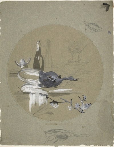 Design pour une assiette chinoise - Eugène Carrière