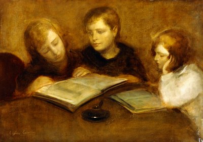 Filles lisant - Eugène Carrière