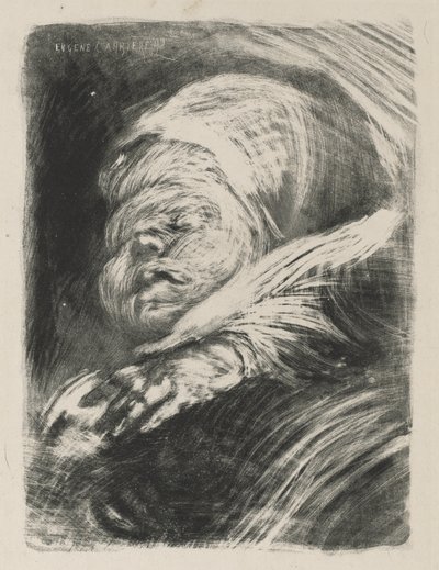 Nouveau-né au bonnet - Eugène Carrière