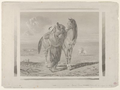 Un Turc sellant son cheval, 1824 - Eugène Delacroix
