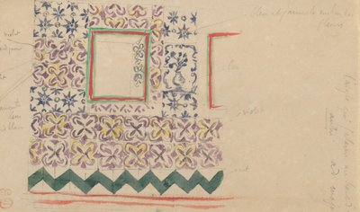 Un mur décoré de carreaux espagnols - Eugène Delacroix