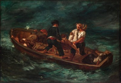 Après le Naufrage (Barge de Don Juan - corps mort jeté à la mer) - Eugène Delacroix