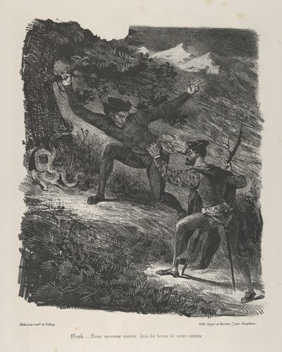 Faust et Méphistophélès dans les montagnes du Harz, Goethe, Faust - Eugène Delacroix