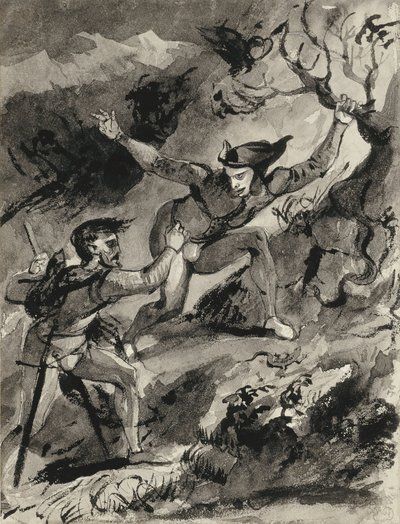 Faust et Méphistophélès sur le Blocksberg - Ferdinand Victor Eugene Delacroix