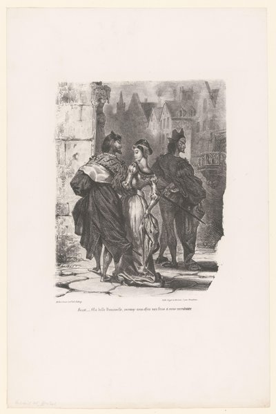 Faust tente de séduire Marguerite - Eugène Delacroix