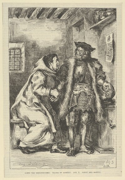 Goetz et le frère Martin, après 1845 - Eugène Delacroix