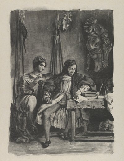 Goetz von Berlichingen écrivant ses mémoires, 1836-43. - Eugène Delacroix