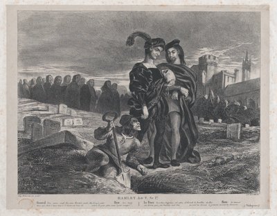 Hamlet contemplant le crâne de Yorick - Eugène Delacroix