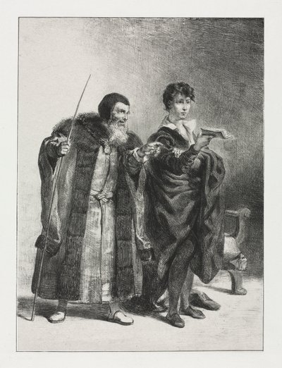 Hamlet : Polonius et Hamlet - Eugène Delacroix