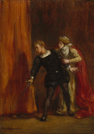 Hamlet et sa mère, 1849 - Ferdinand Victor Eugene Delacroix