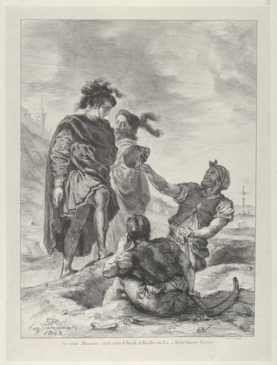 Hamlet et Horatio devant les fossoyeurs, 1843 - Eugène Delacroix