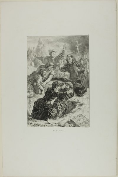 Hamlet et Laertes sur la tombe d
