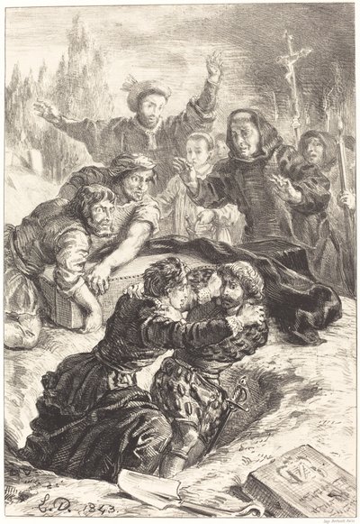 Hamlet et Laertes dans la tombe d