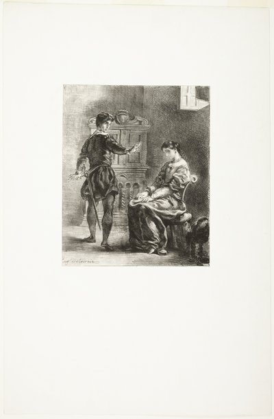 Hamlet et Ophélie - Eugène Delacroix