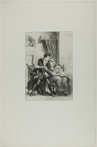 Hamlet et la reine - Eugène Delacroix