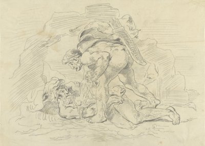 Hercule capture Nérée - Eugène Delacroix