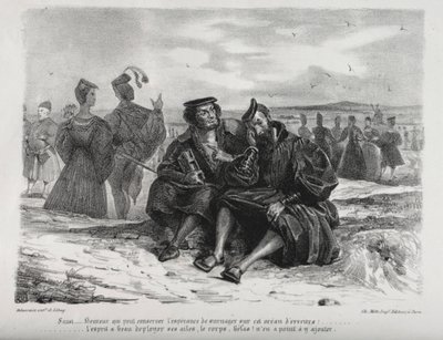 Illustrations pour Faust : Faust et Wagner - Eugène Delacroix