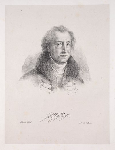 Illustrations pour Faust : Frontispice - Portrait de Johann Wolfgang von Goethe - Eugène Delacroix