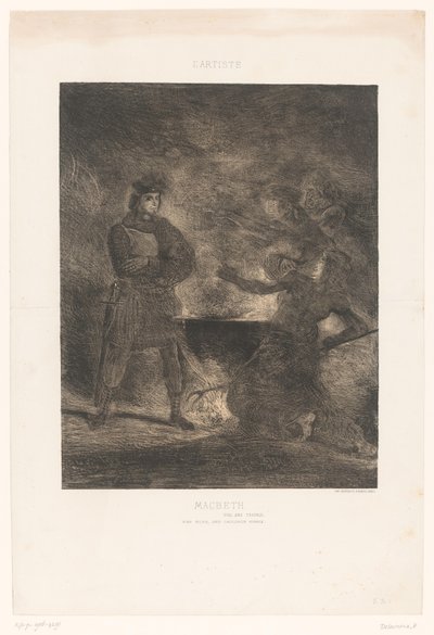 Macbeth consulte les trois sorcières - Eugène Delacroix
