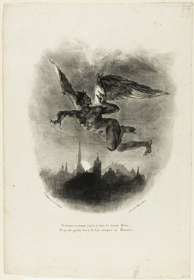 Mephistopheles volant - Eugène Delacroix
