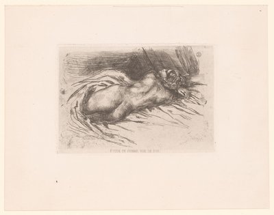 Femme nue vue de dos - Eugène Delacroix