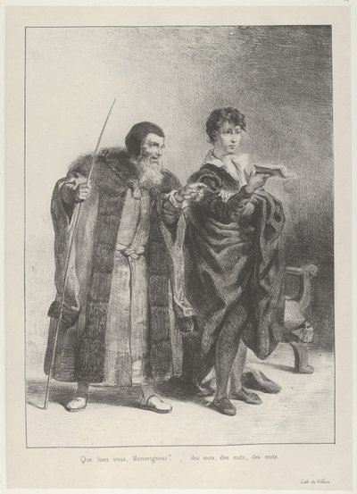 Polonius et Hamlet - Eugène Delacroix