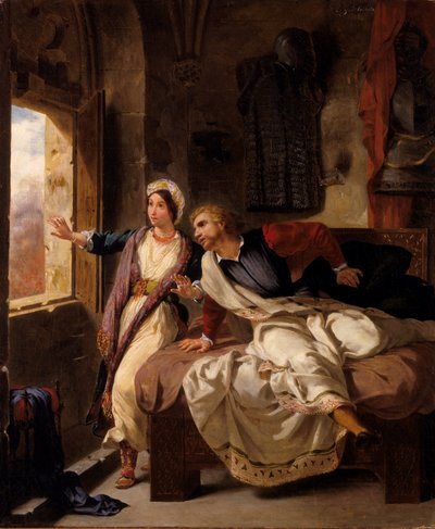 Rebecca et le blessé Ivanhoé, 1823 - Ferdinand Victor Eugene Delacroix