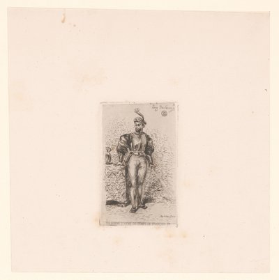 Soldat avec épée - Eugène Delacroix